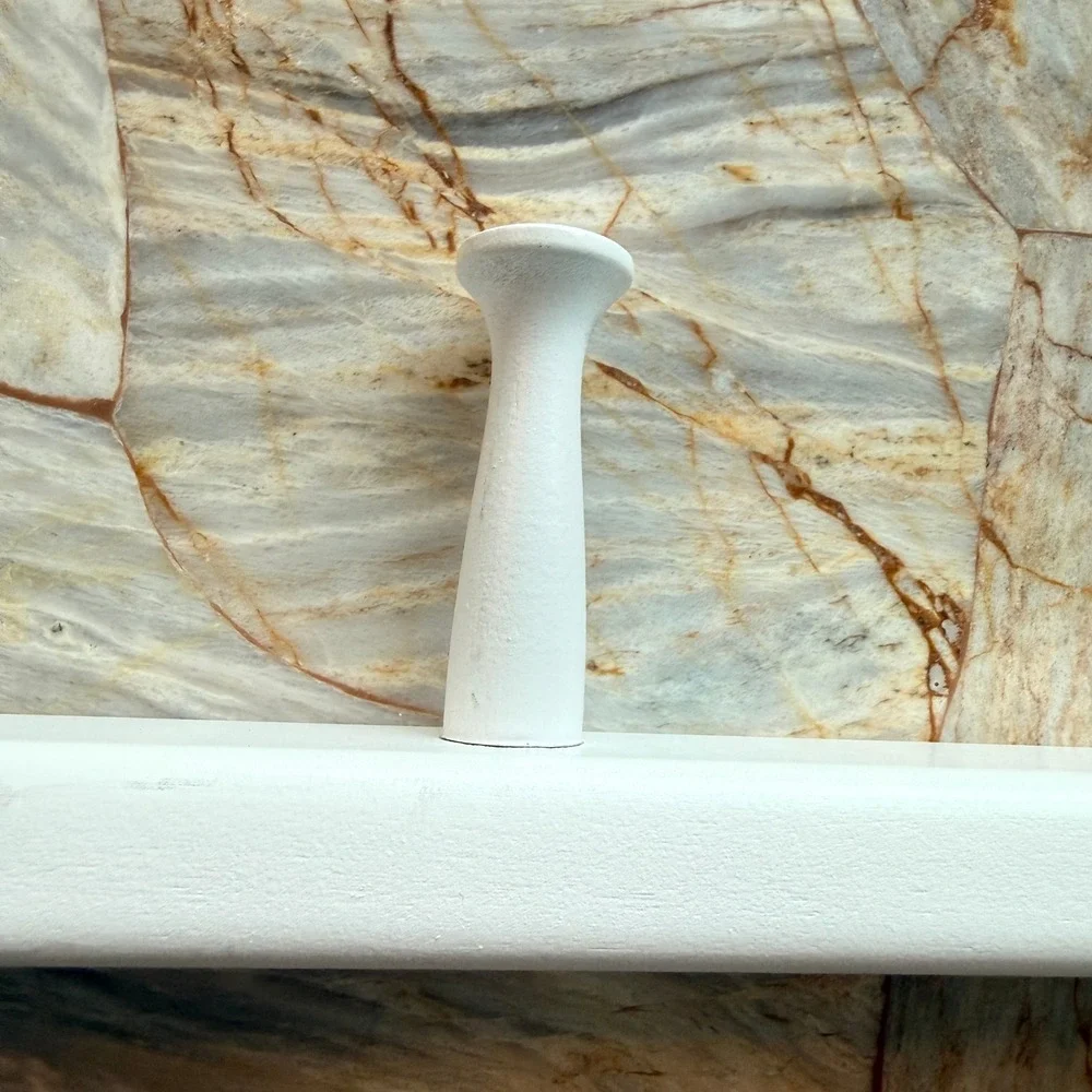 White Wall Mount Coat Rack 4 Hooks Modern Home Entryway Organization
